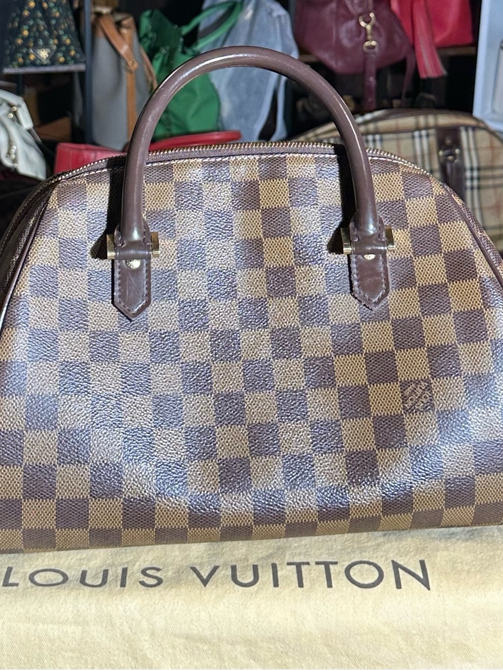 Louis Vuitton Brown Damier Ribera  Dome Satchel